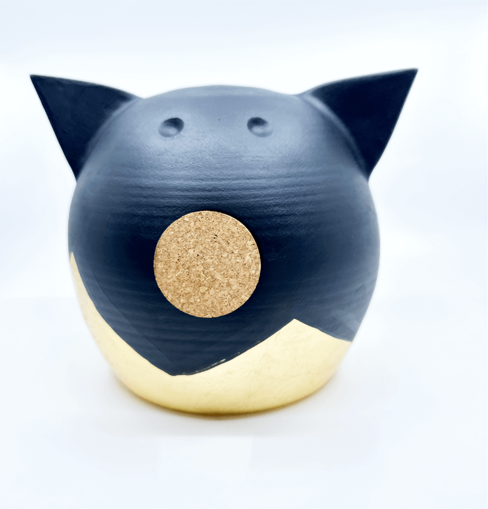 Divided Gold Piggy Bank-8