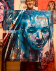 How Does It Feel limited edition fine art giclee print, premium cotton rag paper, signed with certificate, 60x60cm or 80x80cm by Michael Sutherland Art at brixbailey.com