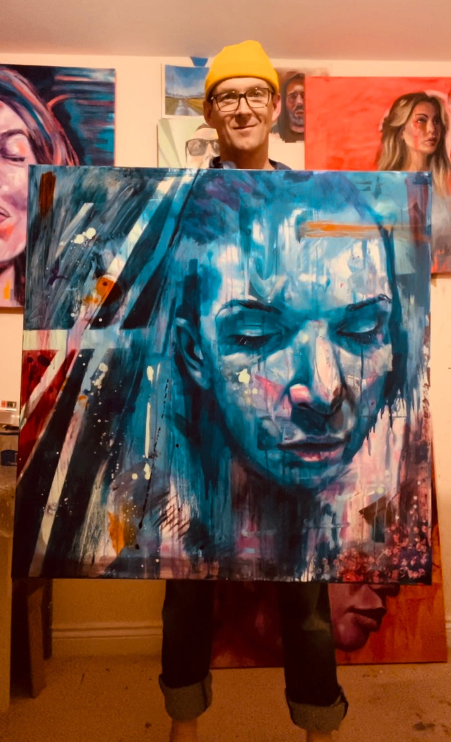 How Does It Feel limited edition fine art giclee print, premium cotton rag paper, signed with certificate, 60x60cm or 80x80cm by Michael Sutherland Art at brixbailey.com