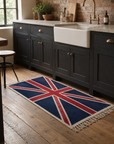 Reversible Union Jack Rug | Hand Knotted British Flag Jute Runner