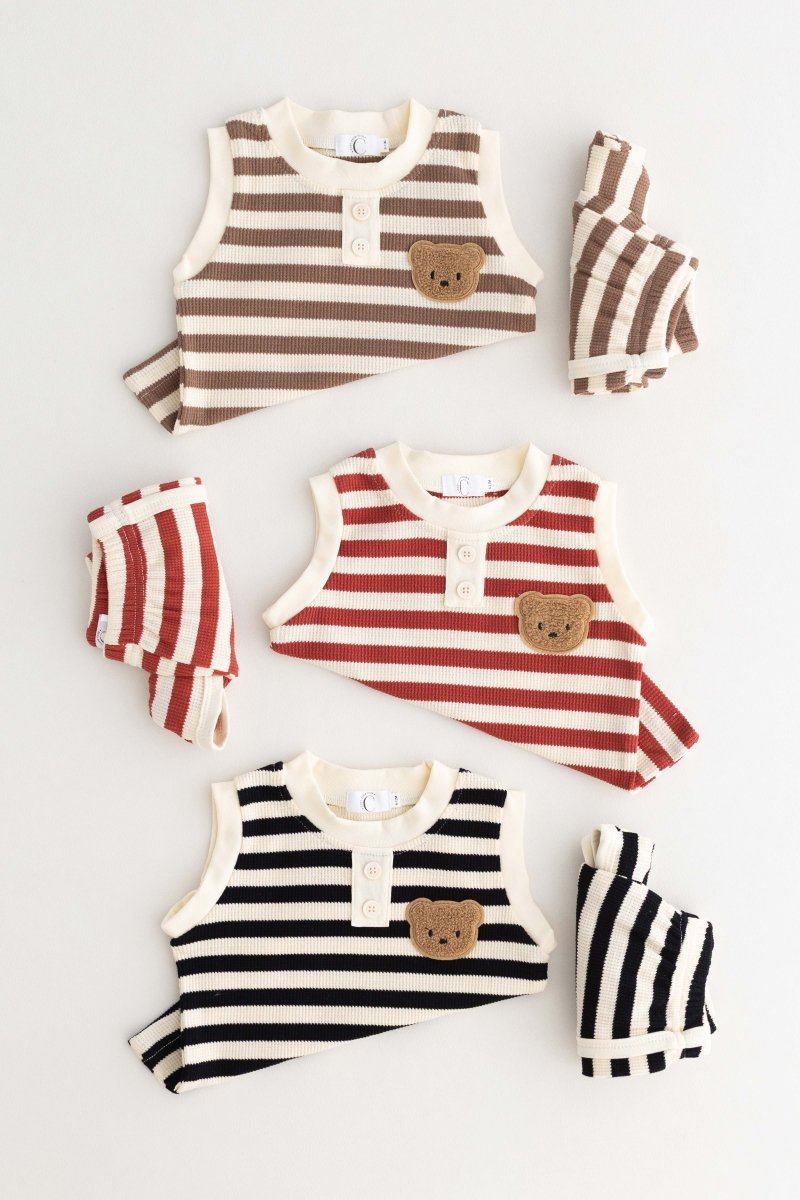 The Bear Beach Stripe Shorts &amp; T-Shirt