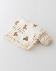 The Bear Muslin Frill Blanket Swaddle