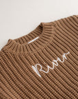 COZY Chunky Sweater | Toffee Personalised