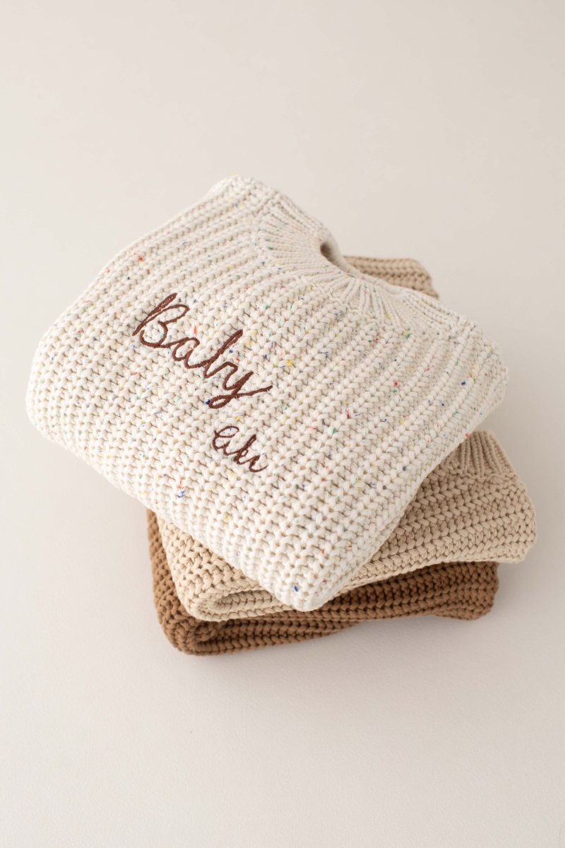 COZY Chunky Sweater | Almond Personlised