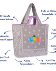 LEO Quilted Maxi Tote Çanta - ALOHA