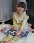 Amelie Lemonade Butterfly Girls Silk Pyjama Set
