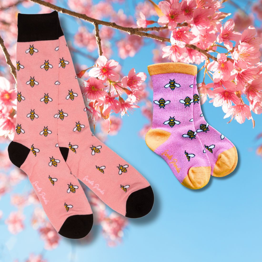 Bumblebee Matching Bamboo Socks (Adult &amp; Child)