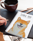 “Plotting My Escape” – Shiba Inu Fabric Notebook