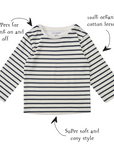 Navy Breton Stripe Top