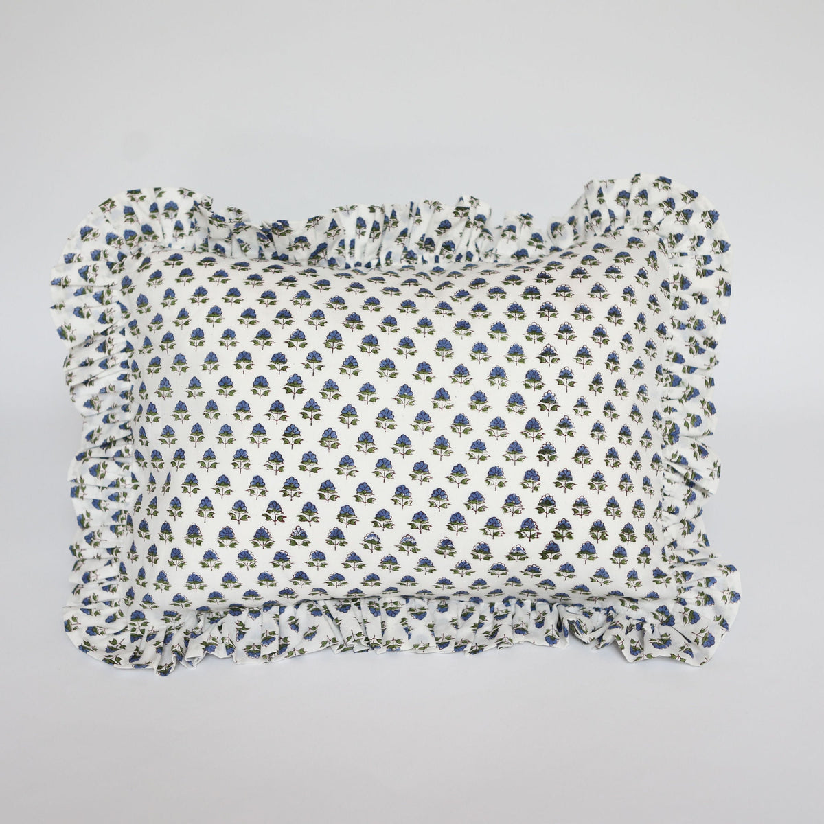 Blue Flower Cushion Cover