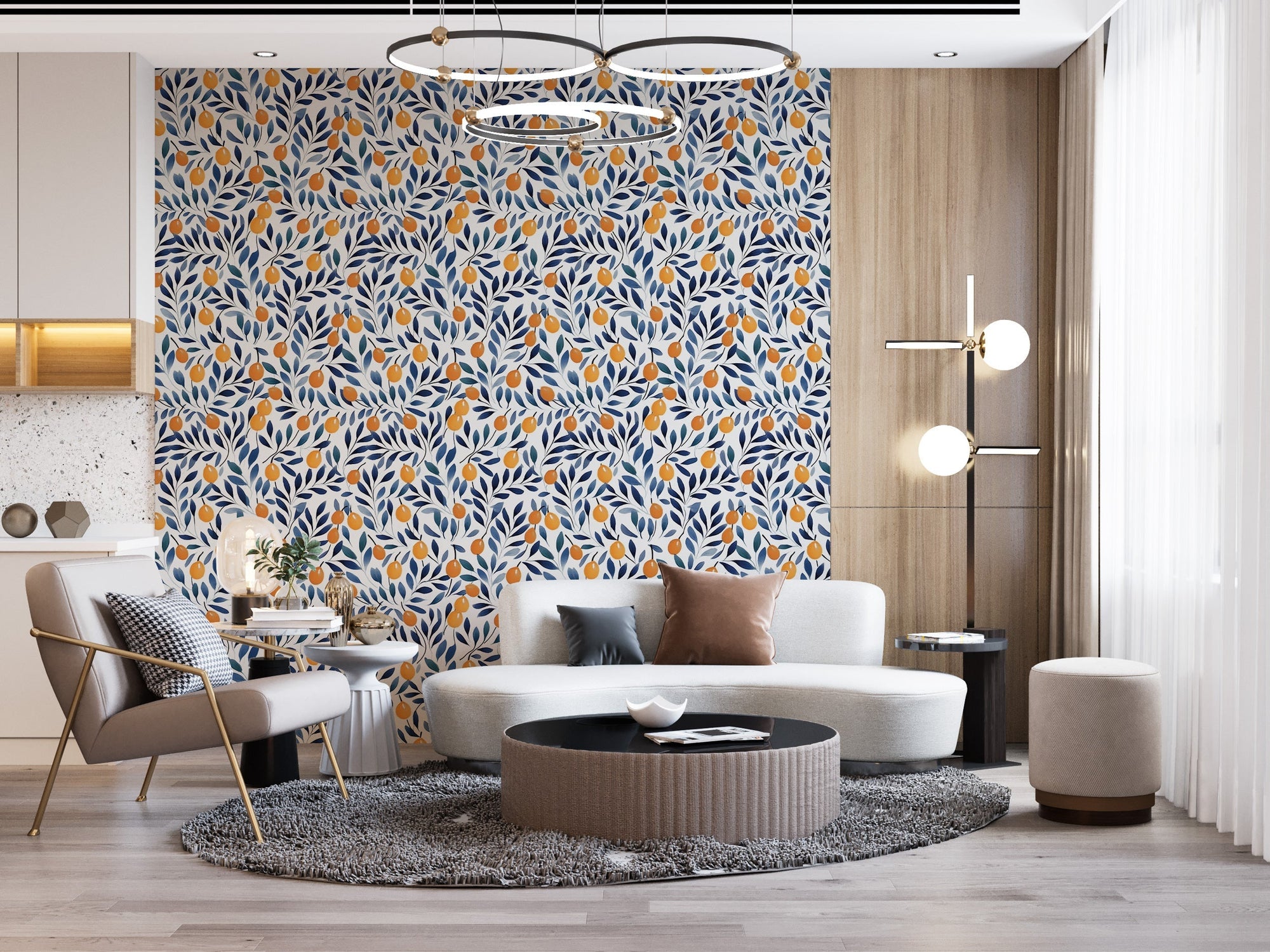 Watercolor Orange Fruit Wallpaper