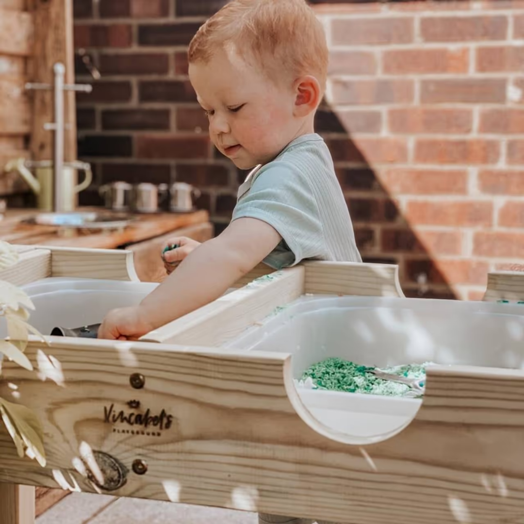 Premium Sensory Table for Kids - Durable Pine Wood Montessori Play Table for Sand, Water, and Sensory Exploration by Vincabel&#39;s Playground at brixbailey.com