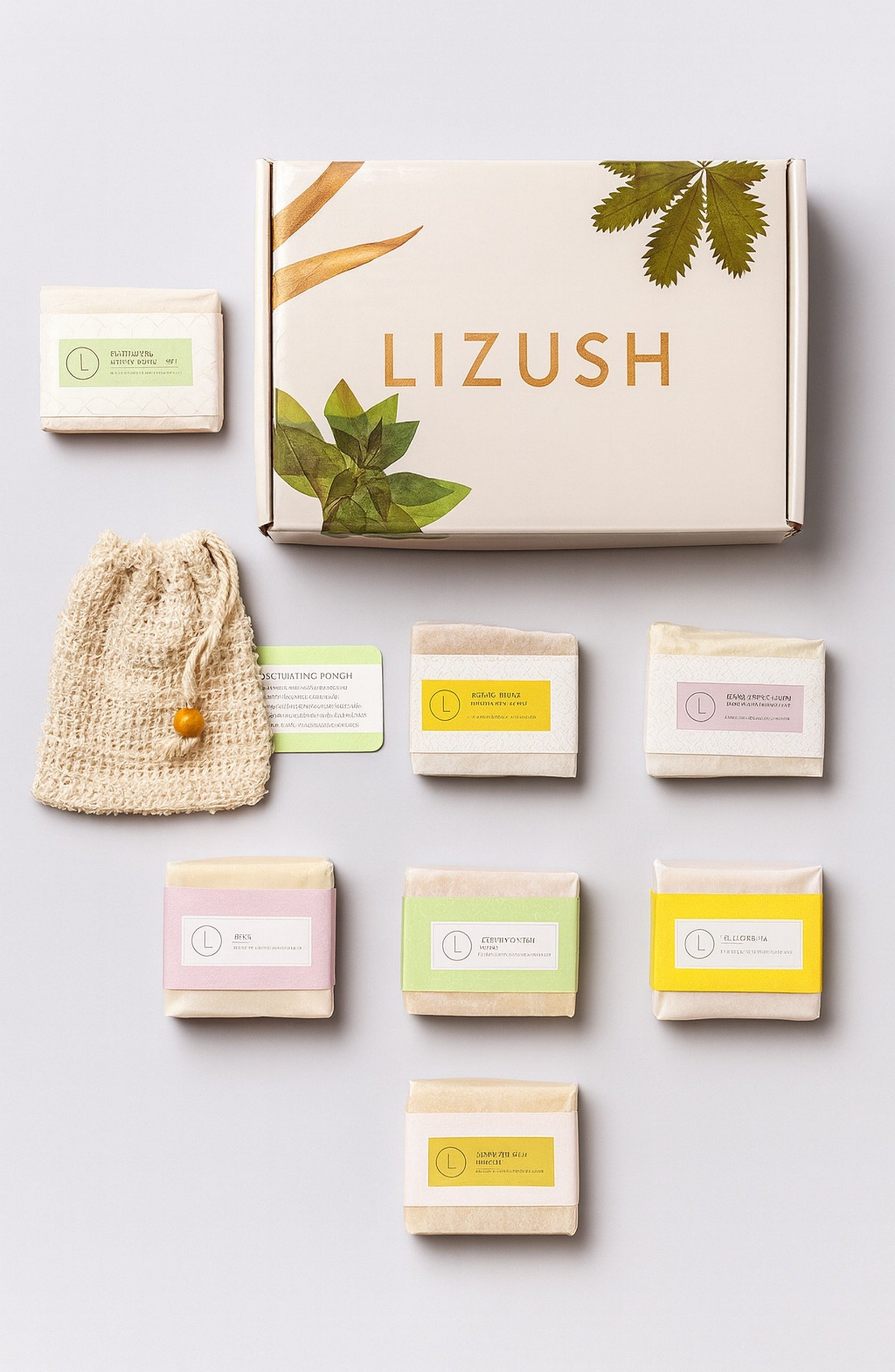 Set of  6 Handmade cold process ,Natural Soap Bars in gift Set box-1