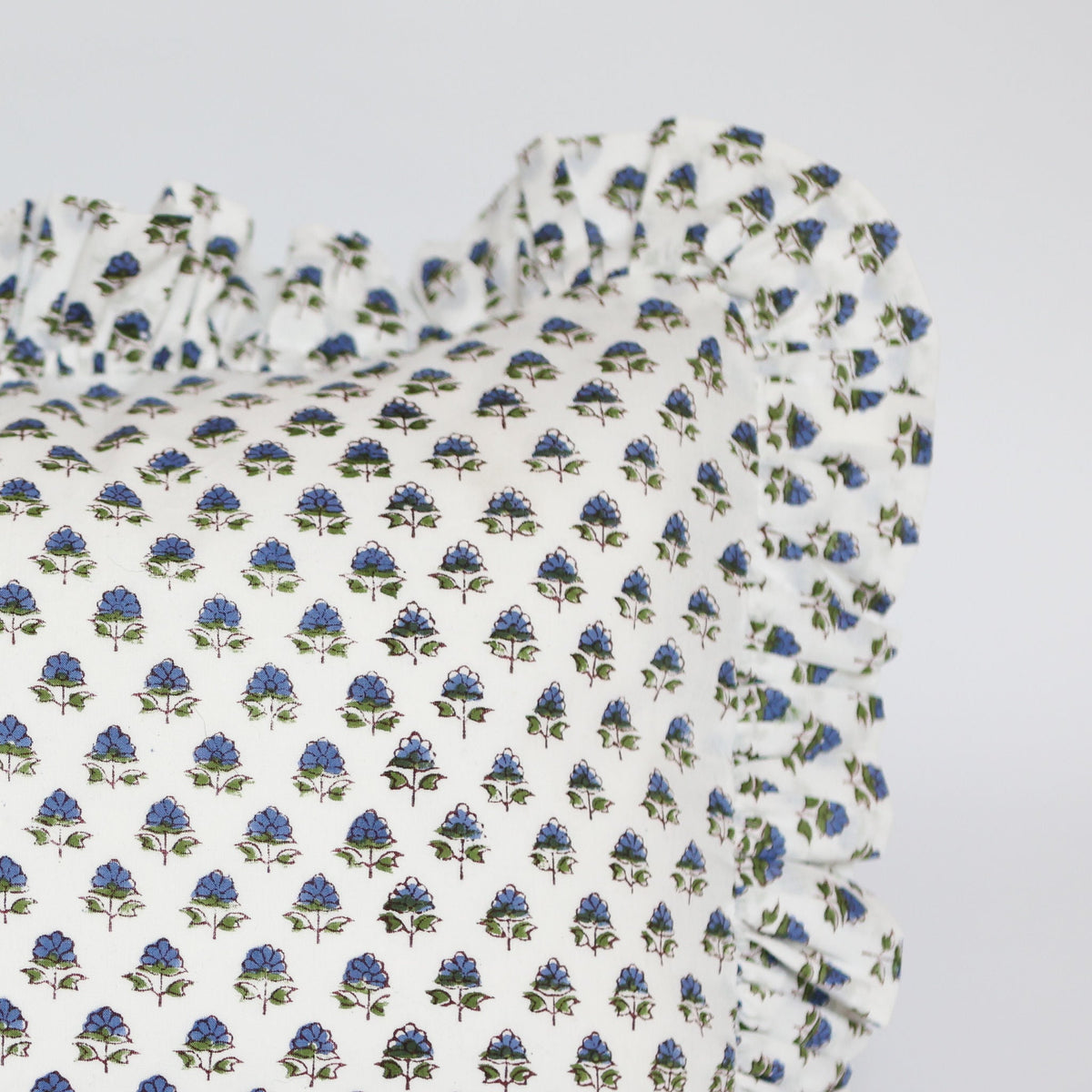 Blue Flower Cushion Cover