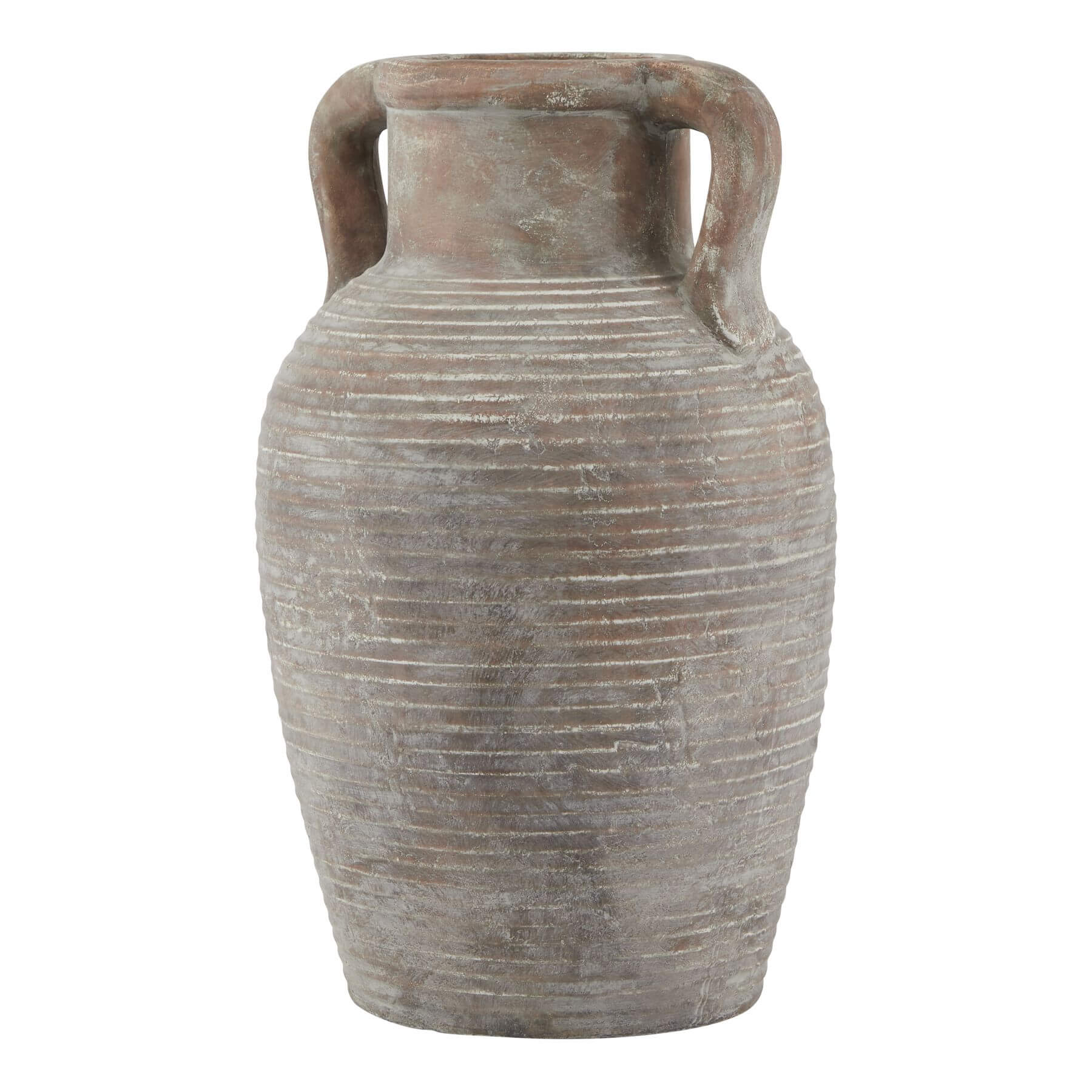 Large Tuscan Style Brown Amphora Pot