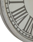 Embossed Glass Wall Clock White