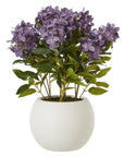 Lavender Hydrangea in Decorative Pot