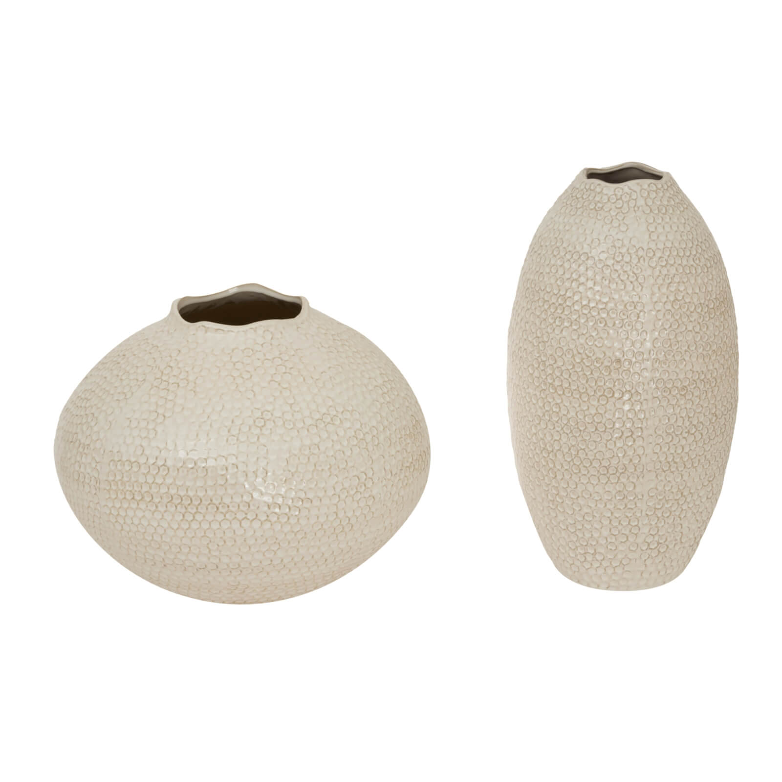 Textured White Ceramic Vase for Modern Homes
