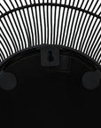 Sleek Black Round Wire Mirror Medium