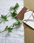 Faux White Cow Parsley Stem With Green Detail