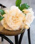 Peach and Cream Faux Rose Short Stem Bouquet