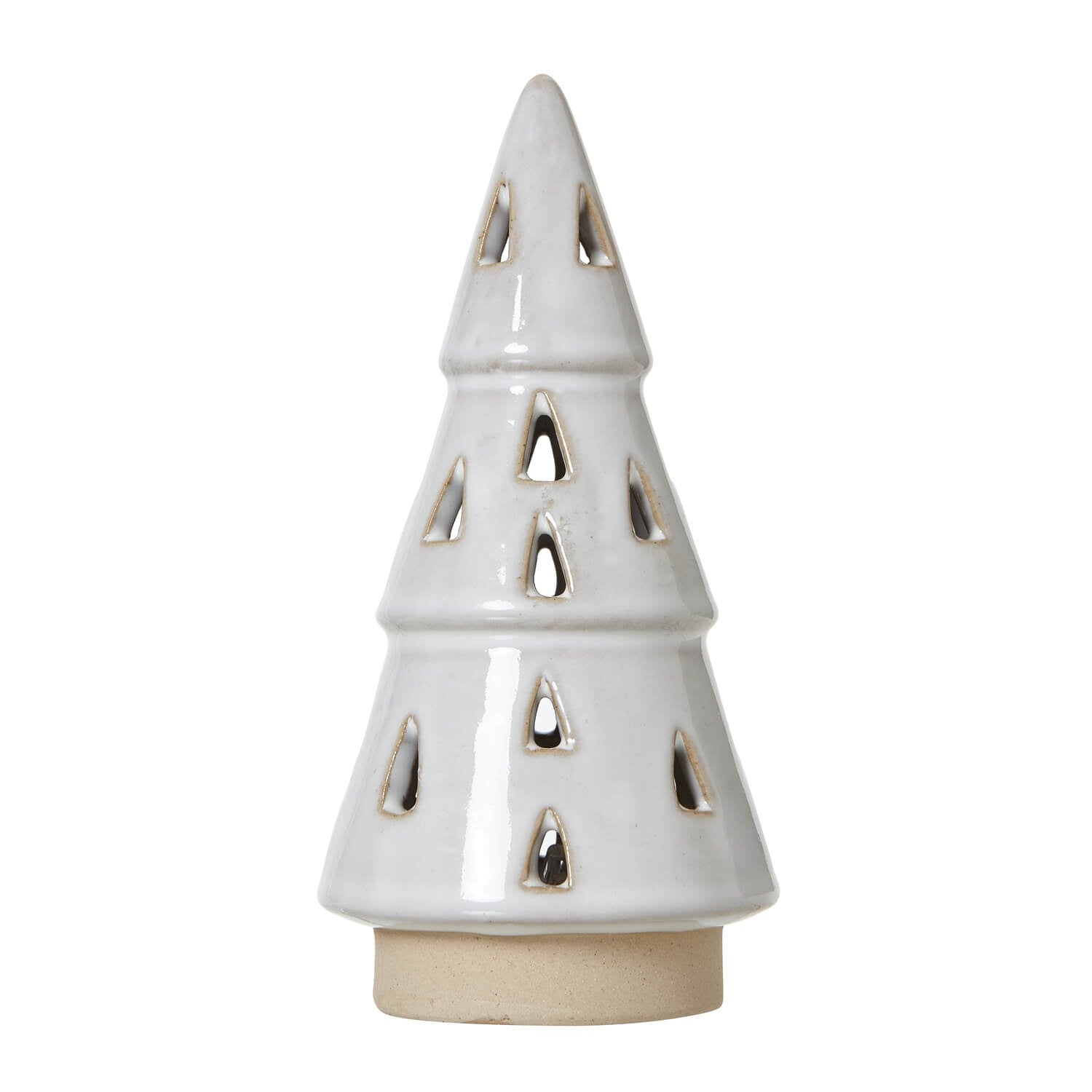 Mini White Ceramic LED Tree with Cut Out Glow