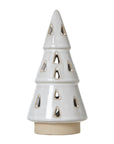 Mini White Ceramic LED Tree with Cut Out Glow