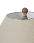 Ripple Ceramic Table Lamp with Linen Shade in Earth Brown