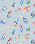 Watercolour Space Wallpaper | Rockets, Planets & Stars