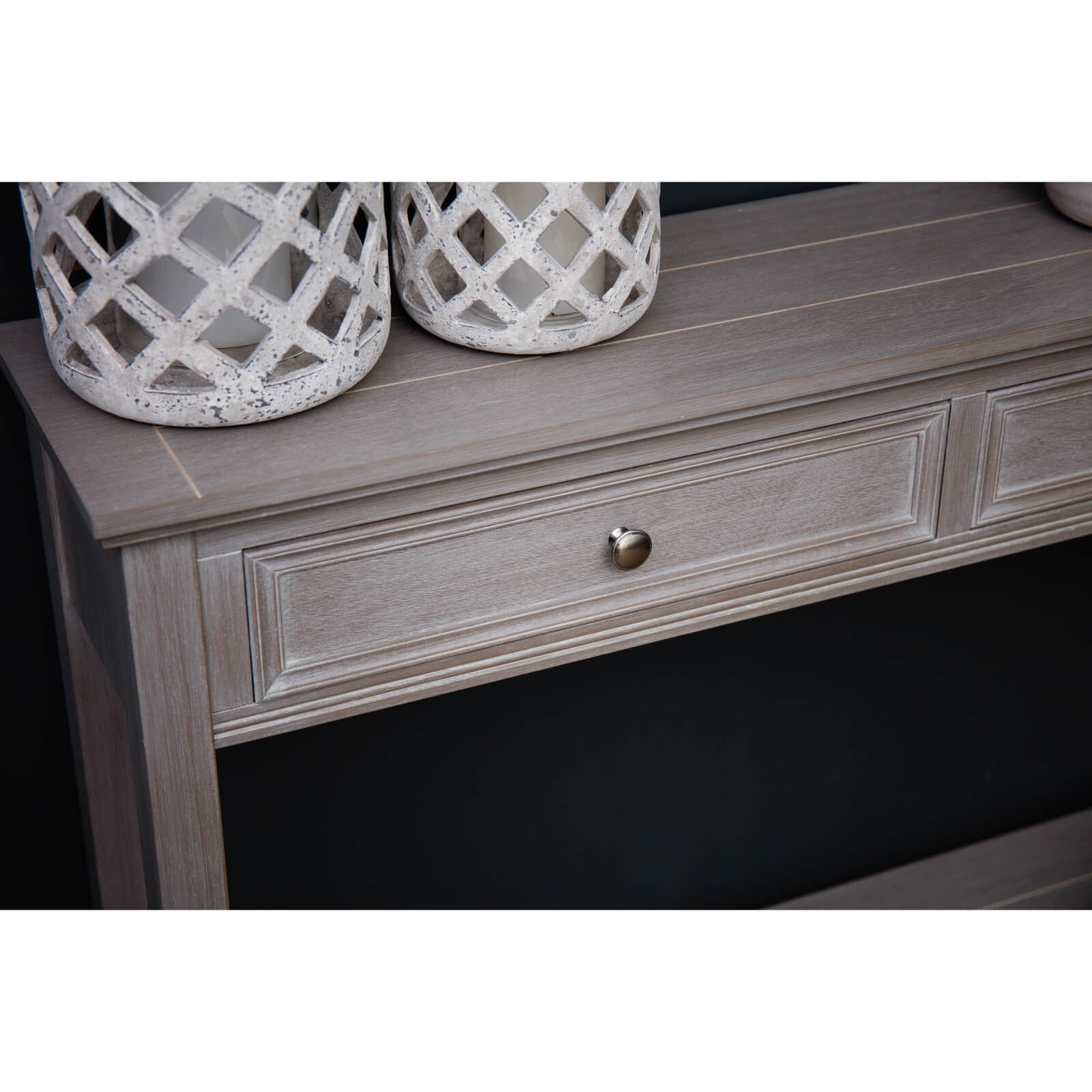 Grey Tone Two Drawer Console Table