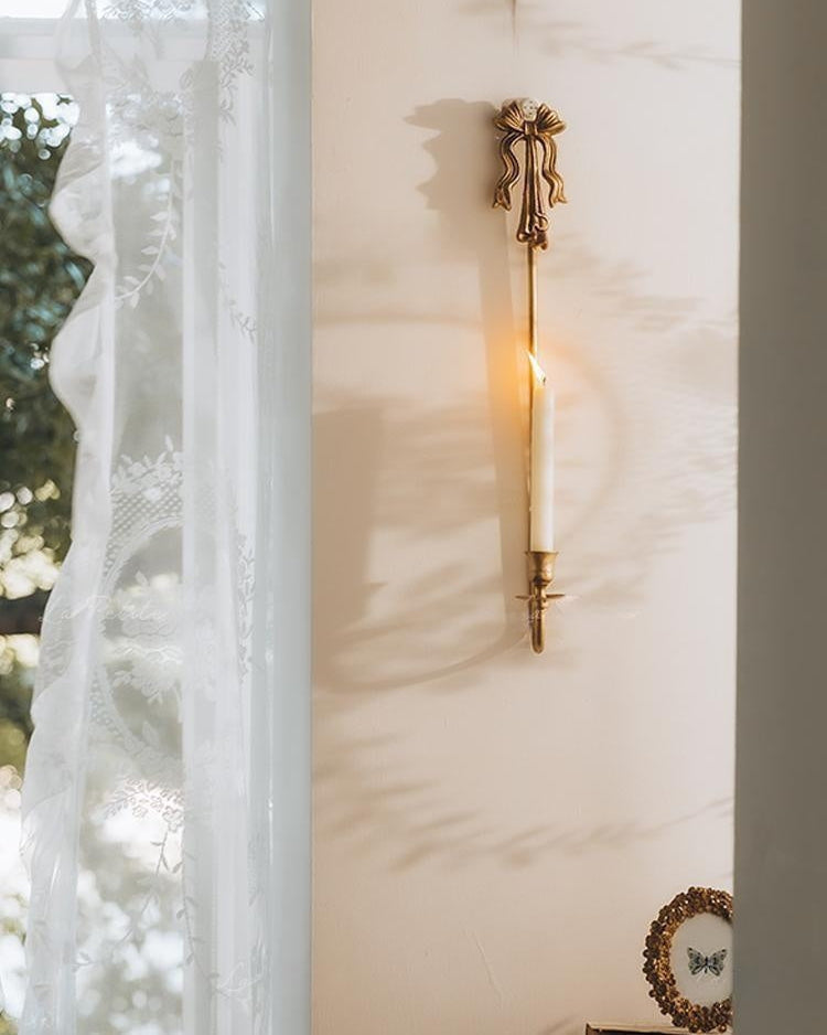 Vintage Bow Wall Candle Holder-2