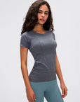 Round Neck Short Sleeve Active T-Shirt-9