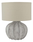 Vintage Flute Table Lamp in Antique White