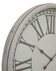 Embossed Glass Wall Clock White