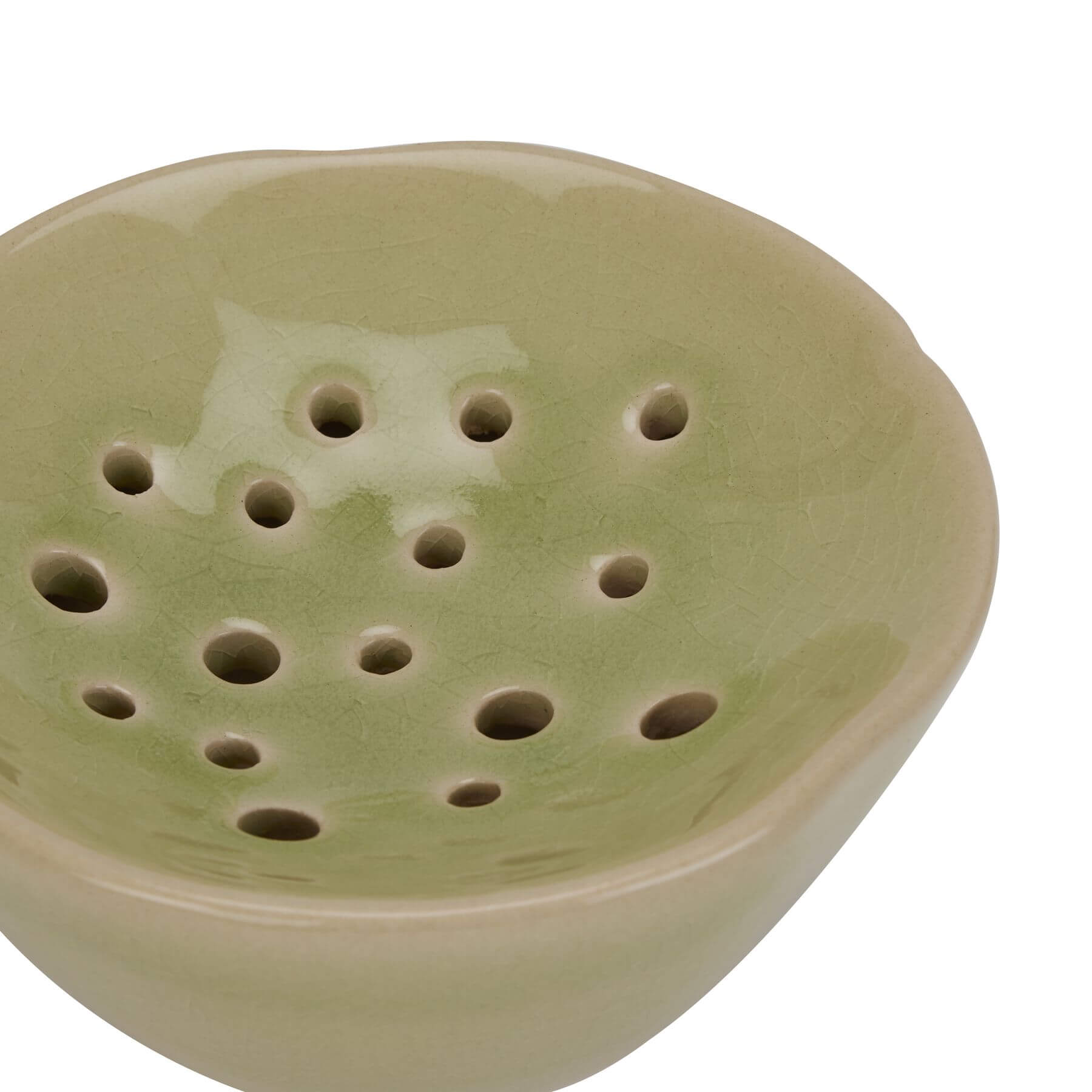 Light Green Ceramic Flower Holder for Arrangements