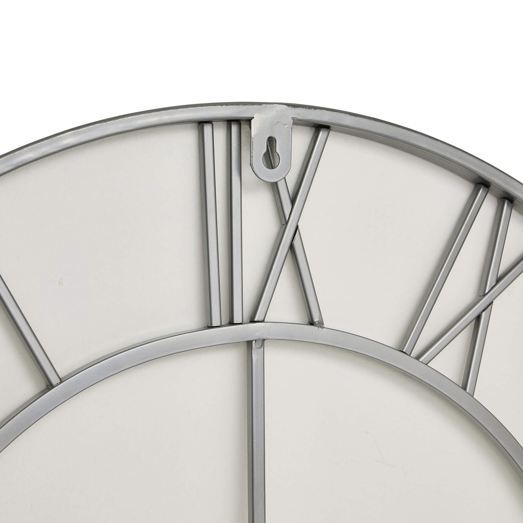 Sleek Silver Skeleton Wall Clock | Modern Statement Piece