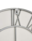 Sleek Silver Skeleton Wall Clock | Modern Statement Piece