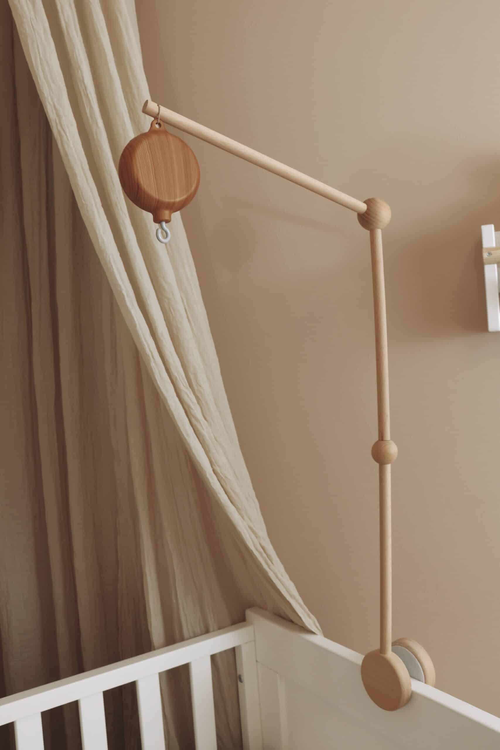 Wooden baby mobile arm fixed-8