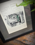 Framed Antique Anatomy Print 1920s Medical Book Plate Wall Art Picture C