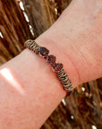 Raw Garnet Copper Cuff – January Stone | Handmade by Blackbird & Sage