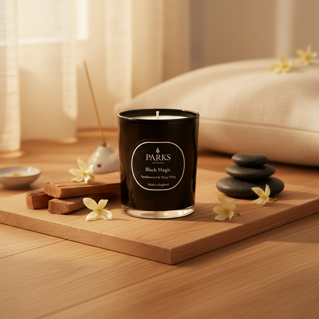 SANDALWOOD &amp; YLANG YLANG 1 WICK SCENTED CANDLE 180G