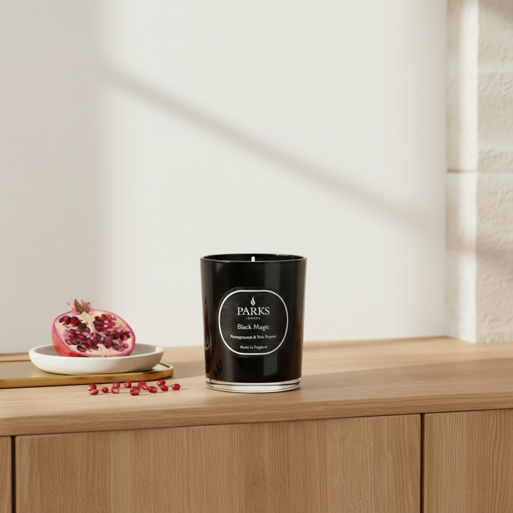 POMEGRANATE & PINK PEPPER SCENTED CANDLE 180G