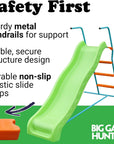 Children's Slide - Wavy - 1.85m - Freestanding - Green