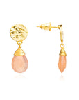 Classic Athena Kate Drop Earrings Peach Moonstone