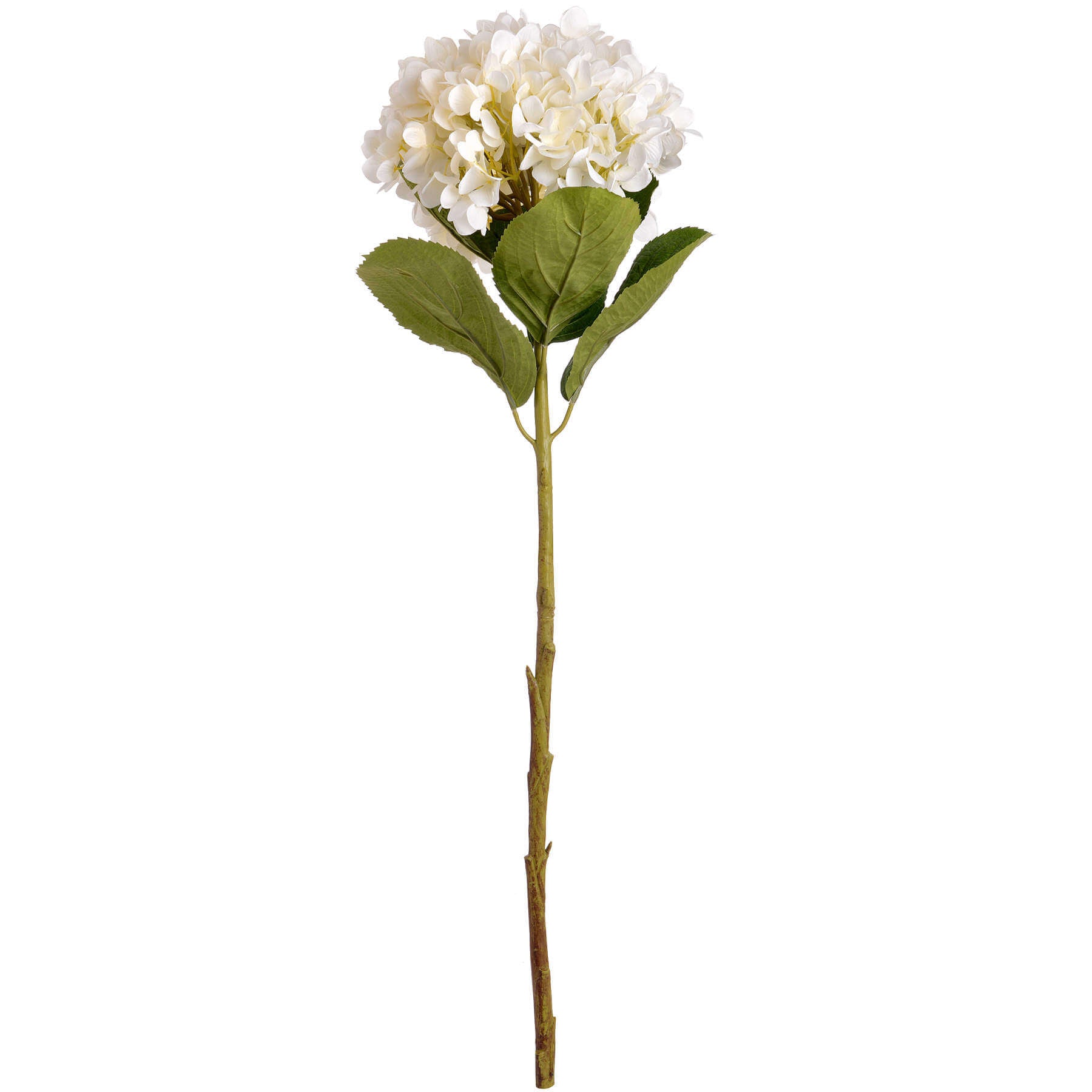 Oversized White Hydrangea Faux Stem