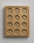 12 Gang 2 Way Bronze Cast Metal Light Switch | Surface Mount Industrial Toggle