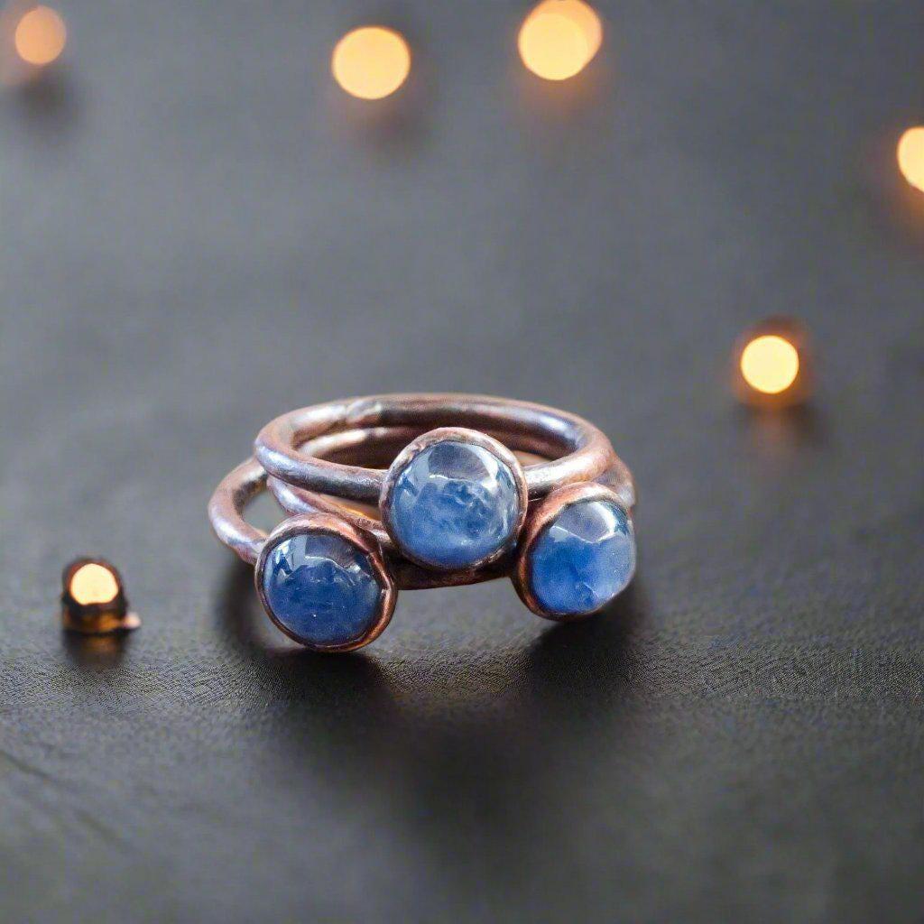 Blue Kyanite Ring – Electroformed Copper | Handmade by Blackbird &amp; Sage