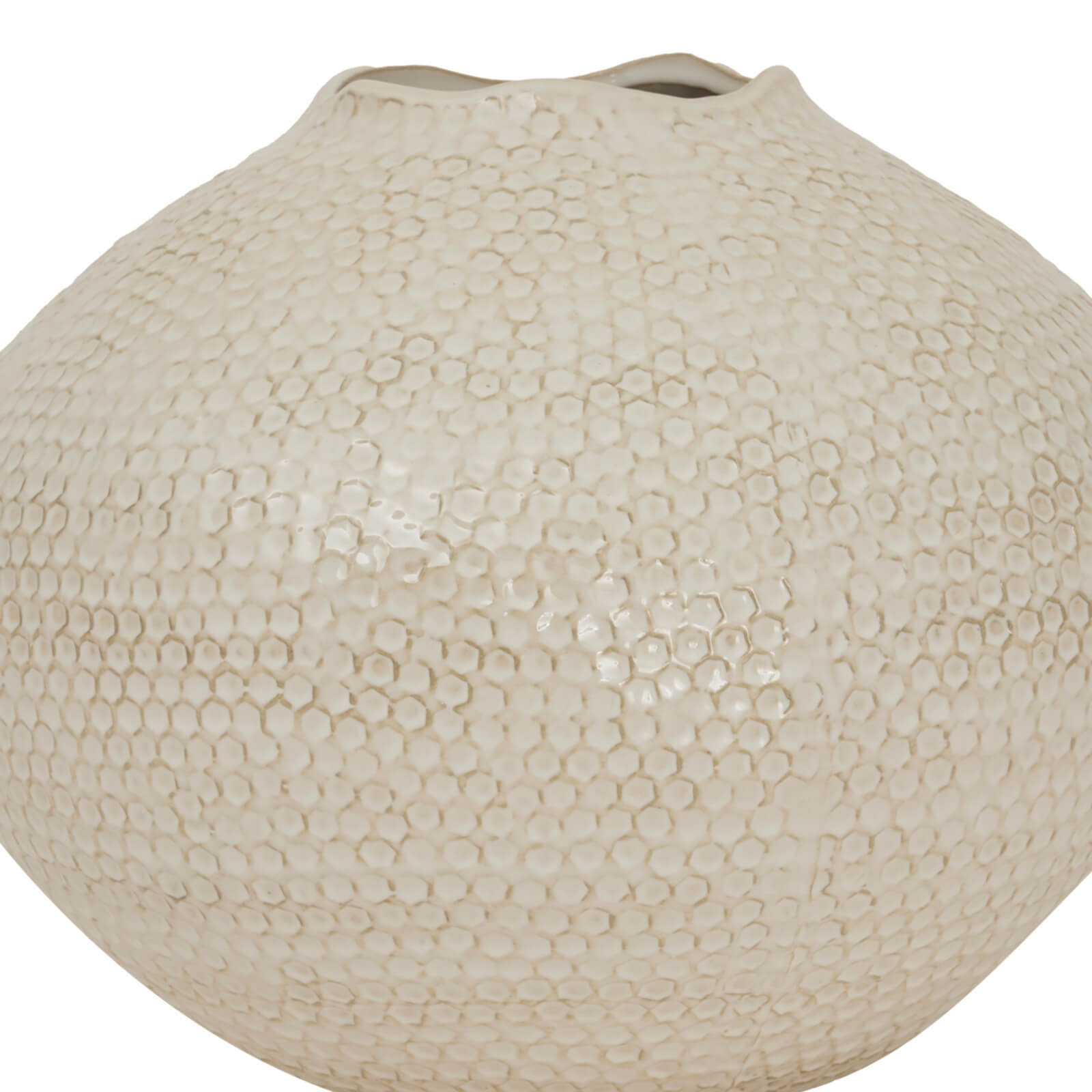 Textured White Ceramic Vase for Modern Homes