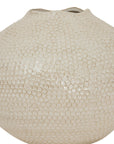 Textured White Ceramic Vase for Modern Homes
