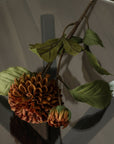 Burnt Orange Dahlia Floral Stem